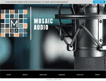 Tablet Screenshot of mosaicaudio.com